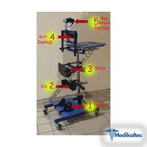 Medikaltec Dik Durma Sehpası Yetişkin 7-12 Yaş Arası (Medikaltec772) - Görsel 2 (Ön görünüm)