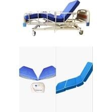 3 Motorlu Abs Başlıklı Tabanca Korkulukl - 3 Motorlu Abs Başlıklı Tabanca Korkuluklu Hasta Karyolası+ 4 Parçalı Yatak+ Derece Pozisyon Veren Havalı Yatak Takım