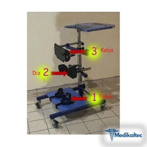 Medikaltec Ayakta Durma Sehpası (Sırt Desteksiz) SMALL-70-120 CM BOY İÇİN Medikaltec774 - Görsel 1 (Ön görünüm)