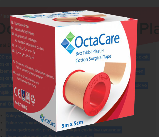 Medikaltec Bez Tıbbi Plaster 5 m x 5 cm 1 Adet Medikaltec4794 - Görsel 1 (Ön görünüm)