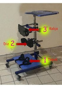 Medikaltec Ayakta Durma Sehpası (Sırt Desteksiz) MEDİUM-100-150 CM BOY İÇİN Medikaltec775 - Görsel 1 (Ön görünüm)