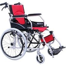 Büyük Boy Tekerlekli Refakatçi Sandalye  - Büyük Boy Tekerlekli Refakatçi Sandalye Kırmızı