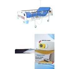 2 Motorlu Abs Başlıklı Tabanca Korkulukl - 2 Motorlu Abs Başlıklı Tabanca Korkuluklu Hasta Karyolası Baklava Tipi Havalı Yataklı Takım