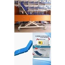 3 Motorlu Ahşap Hasta Karyolası +4 Parça - 3 Motorlu Ahşap Hasta Karyolası +4 Parçalı Yatak + A+B Sistemli Cm Boru Tipi Havalı Yatak Takım