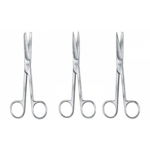 Medikaltec Cerrahi Makas 14,5 cm Küt / Küt 3 ADET (Medikaltec785) - Görsel 1 (Ön görünüm)