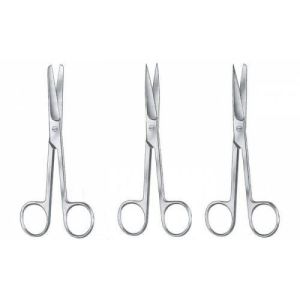Medikaltec Cerrahi Makas 14,5 cm Küt / Küt 3 ADET (Medikaltec785) - Görsel 1 (Ön görünüm)