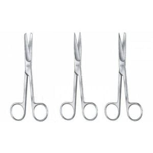 Medikaltec Cerrahi Makas 14,5 cm Küt / Küt tungsten 3 parça Medikaltec786 - Görsel 1 (Ön görünüm)