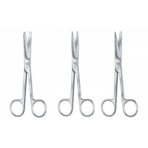 Medikaltec Cerrahi Makas 14,5 cm Küt / Sivri 3 ADET (Medikaltec787) - Görsel 1 (Ön görünüm)