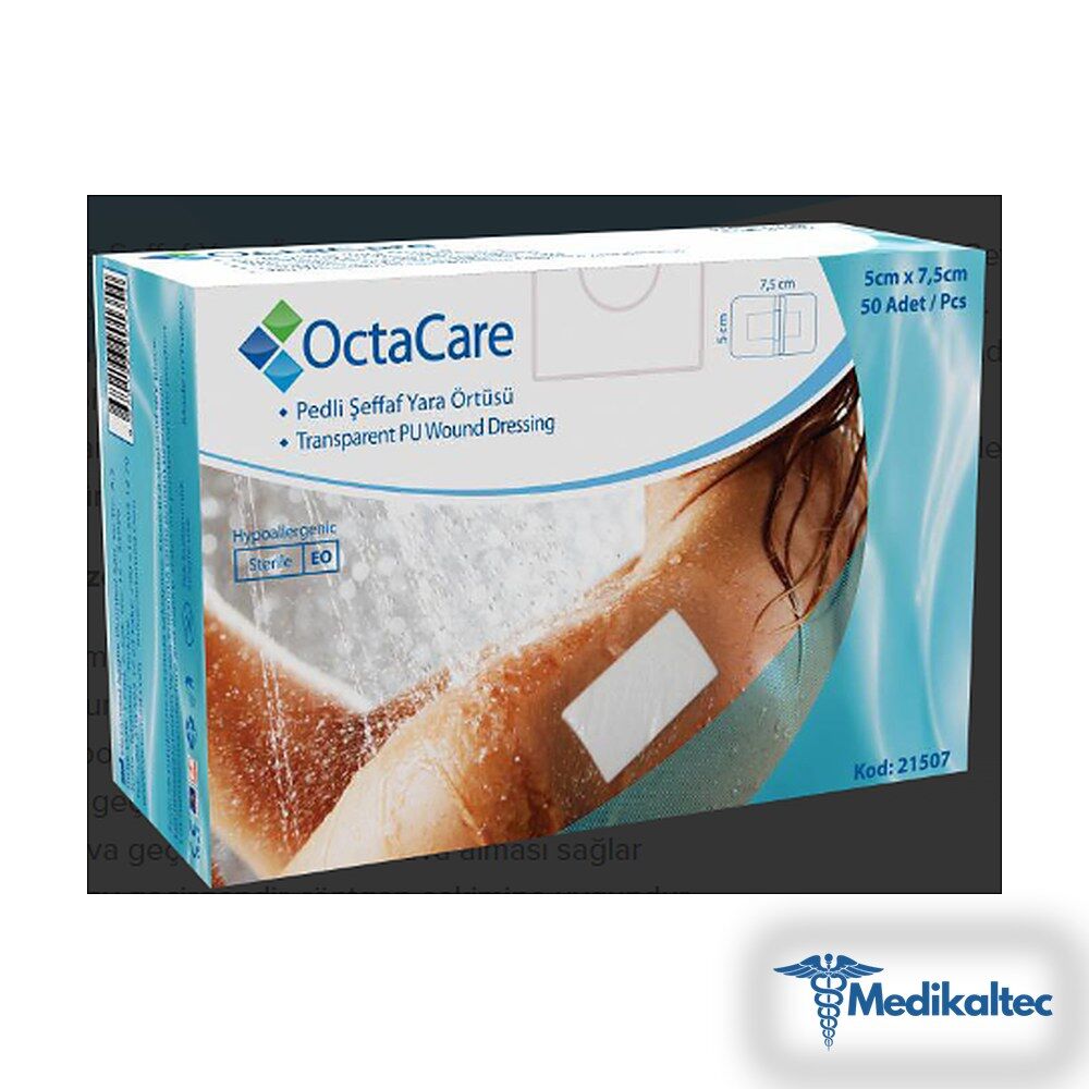 Medikaltec Şeffaf Yara Örtüsü 5 cm x 7,5 cm 50 Adet Medikaltec4807 - Görsel 1 (Ön görünüm)