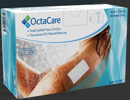 Medikaltec Şeffaf Yara Örtüsü 5 cm x 7,5 cm 50 Adet Medikaltec4807 - Görsel 1 (Ön görünüm)