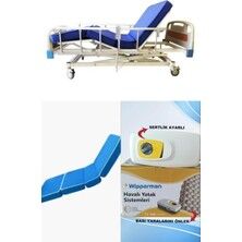 3 Motorlu Abs Başlıklı Tabanca Korkulukl - 3 Motorlu Abs Başlıklı Tabanca Korkuluklu Hasta Karyolası Ekonomik Takım