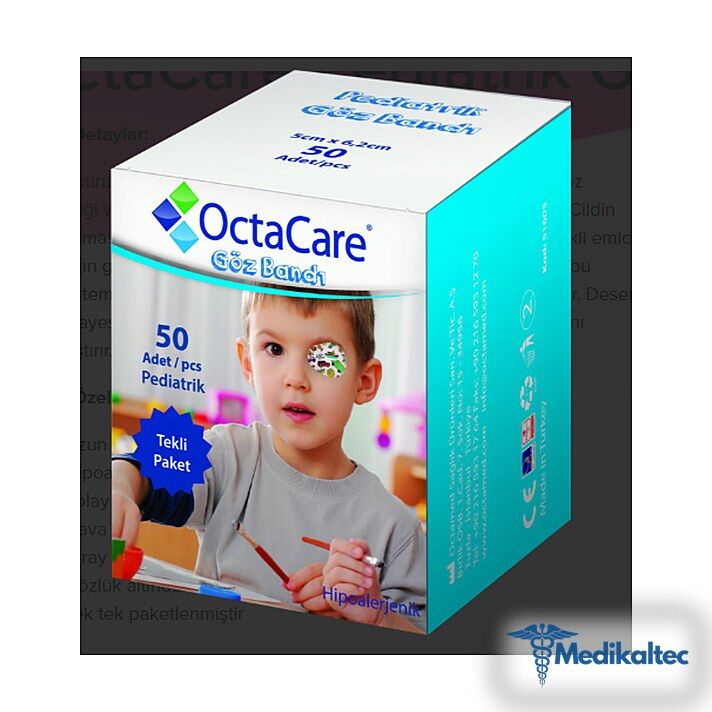 Medikaltec Pediatrik Göz Pedi Erkek 5 cm x 6,2 cm 50 Adet Medikaltec4812 - Görsel 1 (Ön görünüm)