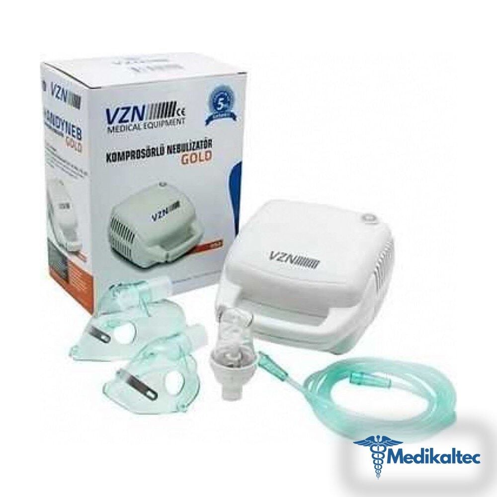 Vzn Gold Kompresörlü Nebulizatör Buhar M - Medikaltec Gold Kompresörlü Nebulizatör Buhar Makinesi Cihazı - Görsel 1