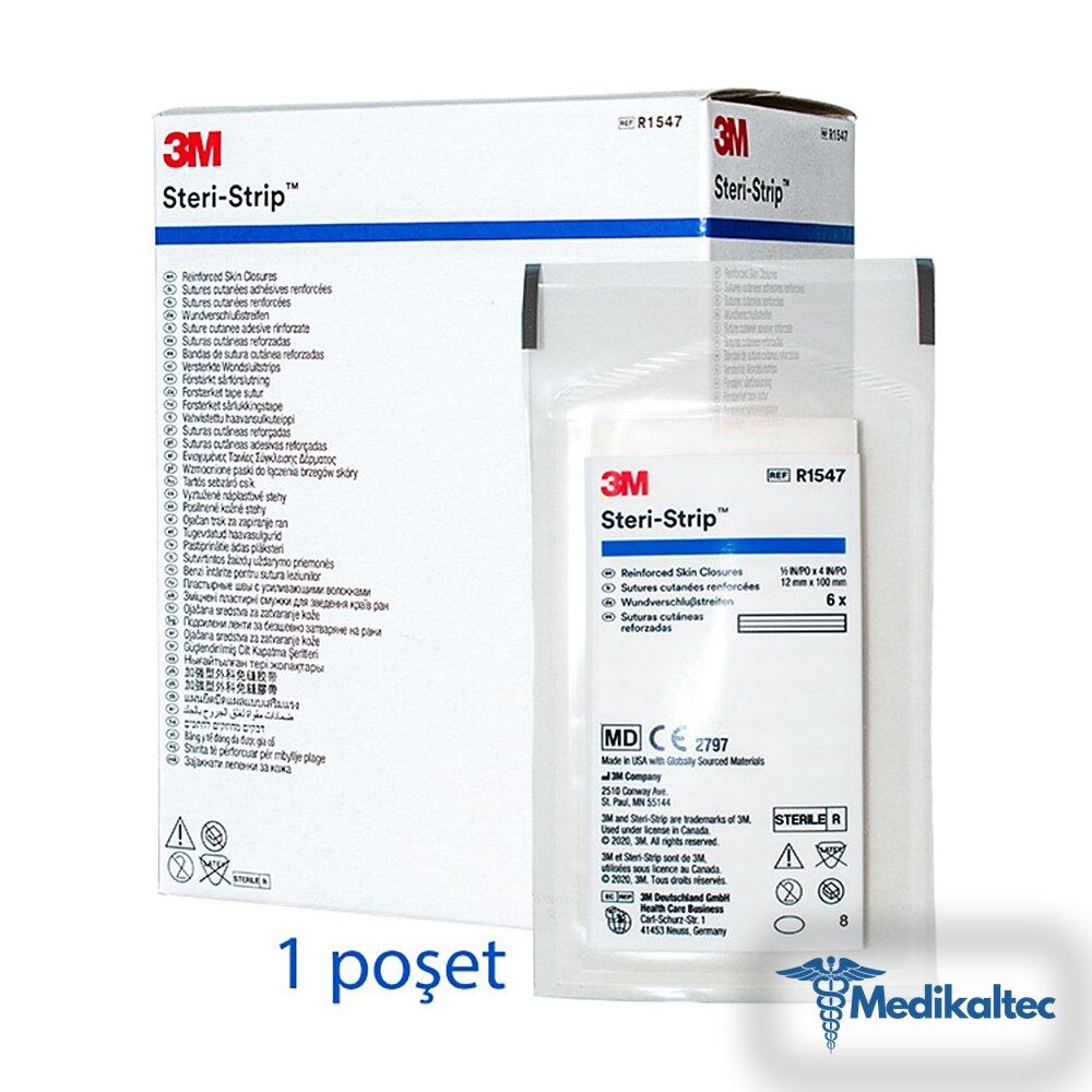 Steri strip Dikiş Bandı 12mm x 100mm R1547 1 Poşet