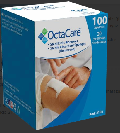 Medikaltec Steril Emici Kompres (Non-Wowen) 7,5cm x 7,5cm 100 Adet Medikaltec4824 - Görsel 1 (Ön görünüm)