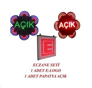 Medikaltec Eczane Led E-logo Ve Animasyonlu Papatya Açık Yazısı Medikaltec1815 - Görsel 1 (Ön görünüm)