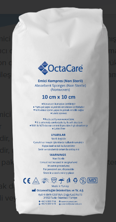 Medikaltec Emici Kompres 4 Kat Non Steril 10cm x 10cm 200 Adet Medikaltec4830 - Görsel 1 (Ön görünüm)