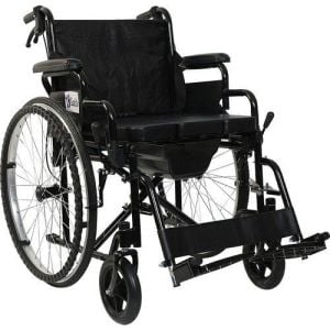 Lazımlıklı Katlanır Tekerlekli SandalyeÜ - Medikaltec Lazımlıklı Katlanır Tekerlekli Sandalye