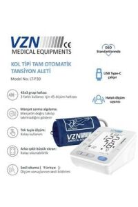 Medikaltec Kol Tipi T Konuşan Dijital Tansiyon Aleti Lt-p30, Geniş Manşon, Işıklı Lcd Ekran