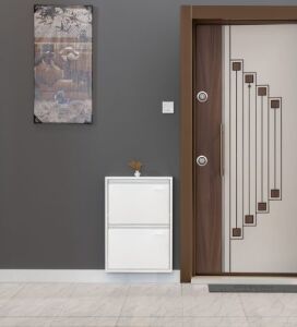 Medikaltec 2’li Metal Ayakkabılık (Beyaz) | Kolay Kurulum, Dayanıklı Yapı