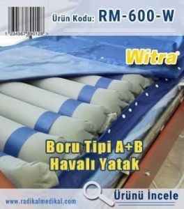 A+B Boru Tipli Yatak HAVALI YATAĞIN MOTO - Medikaltec A+B Boru Tipli Yatak Medikaltec7350 - Görsel 1 (Ön görünüm)