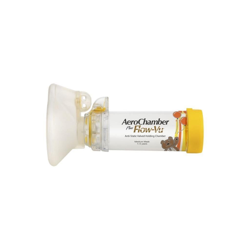 Aerochamber Flow-VU Sarı 1-5 Yaş Arası A - Medikaltec Aerochamber Flow-VU Sarı 1-5 Yaş Arası Ayıcıklı Model Medikaltec7351 …