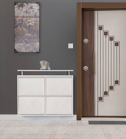 Medikaltec 2+2 Metal Ayakkabılık (Beyaz) | Dar Alanlar İçin Akıllı Çözüm