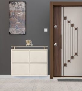 Medikaltec 2+2 Metal Ayakkabılık (Krem) | Göz Alıcı Tasarım ve Pratiklik