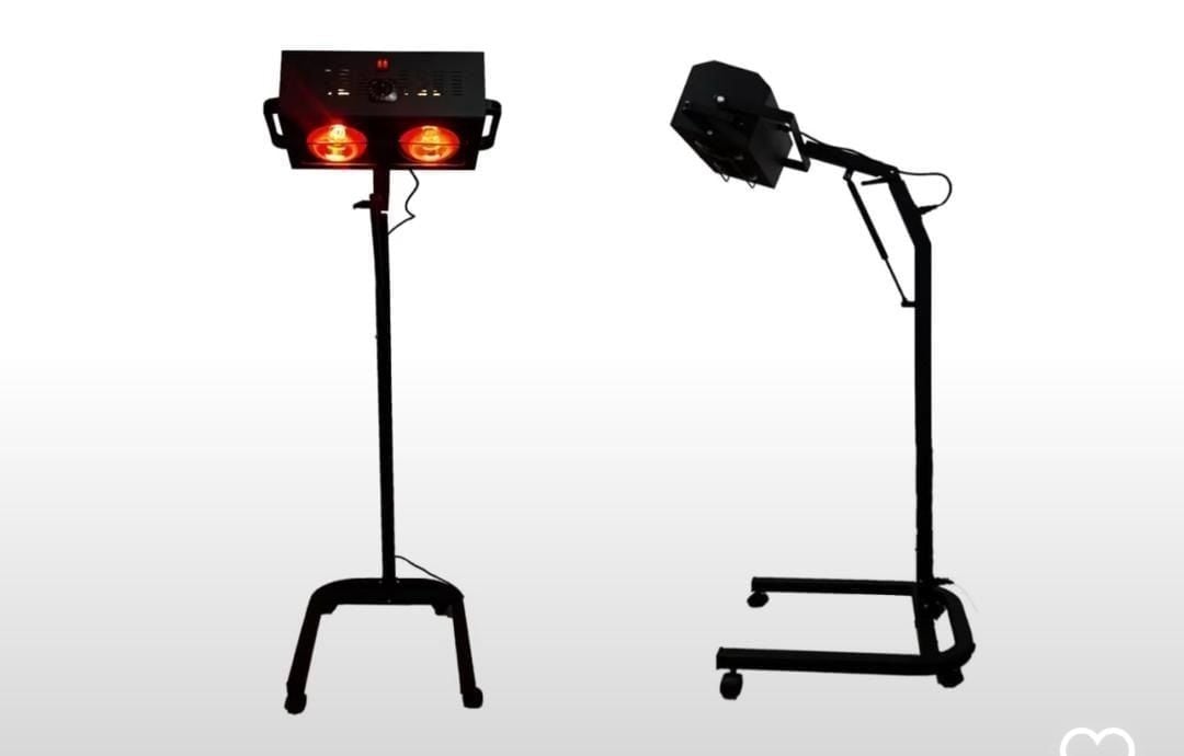 Mat Siyah İkili Seyyar Enfraruj Lamba Ta - Medikaltec Mat Siyah İkili Seyyar Enfraruj Lamba