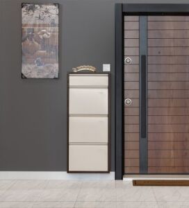 Medikaltec 3’lü Ekstra Metal Ayakkabılık (Kahve-Krem) | Modern Tasarım ve Geniş İç Hacim