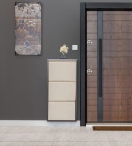 Medikaltec 3’lü Metal Ayakkabılık (Kahve-Krem) | Kullanışlı, Sağlam ve Şık