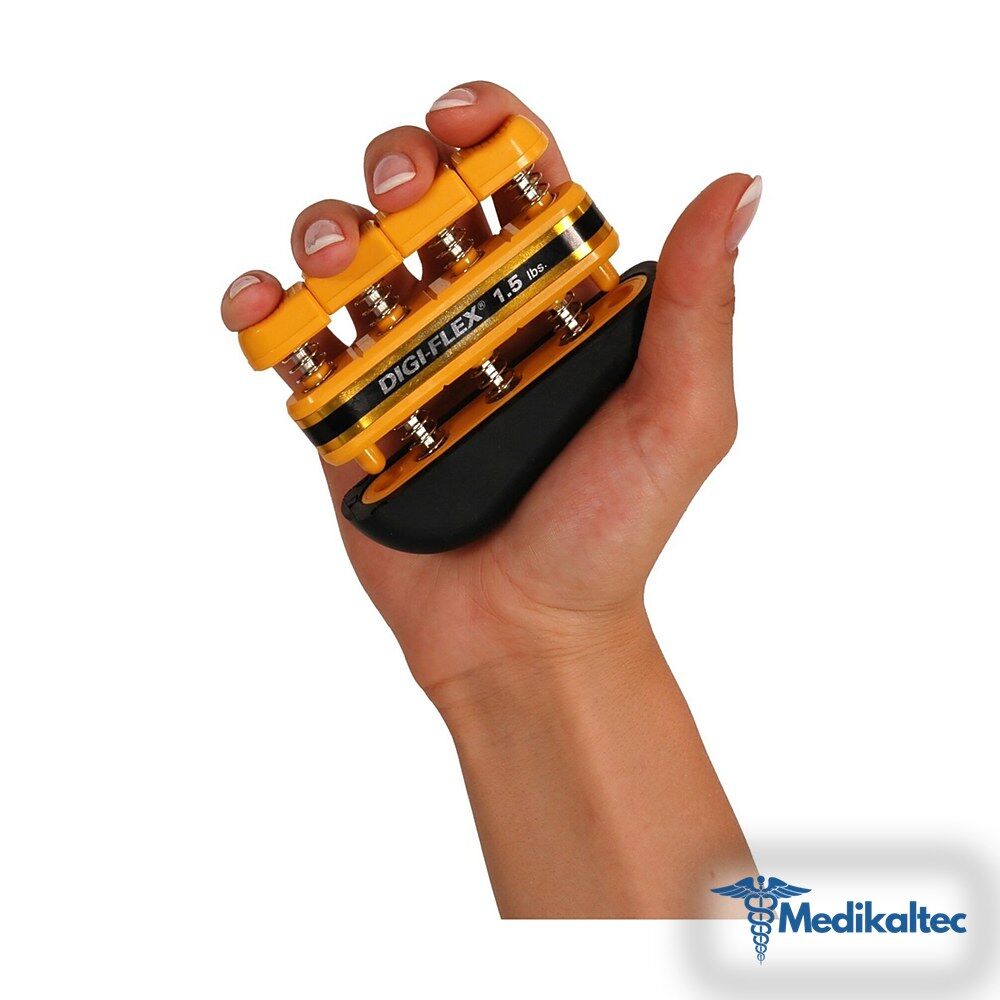Medikaltec Digi-Flex El Parmak Güçlendirme Yayı, El Parmak Egzersiz Aleti Sarı Renk En Hafif - Görsel 1