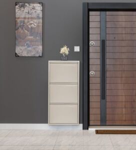 Medikaltec 3’lü Metal Ayakkabılık (Krem) | Günlük Kullanım İçin İdeal