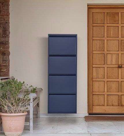 Medikaltec 4’lü Metal Ayakkabılık (Antrasit) | Modern Tasarım ve Geniş İç Hacim