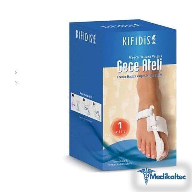 Kifidis Halluks Valgus Gece Ateli SMALLH - Medikaltec Halluks Valgus Gece Ateli SMALL Medikaltec9528 - Görsel 1 (Ön görünüm)