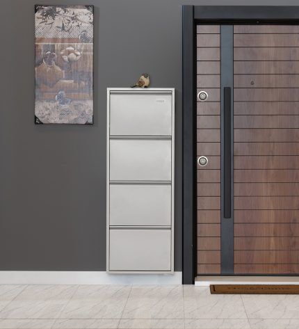 Medikaltec 4’lü Metal Ayakkabılık (Gri) | Kolay Kurulum, Dayanıklı Yapı