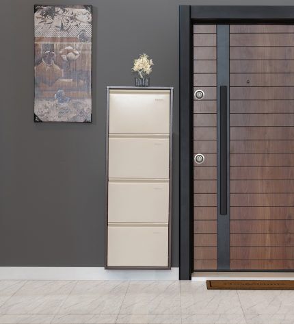 Medikaltec 4’lü Metal Ayakkabılık (Kahve-Krem) | Göz Alıcı Tasarım ve Pratiklik