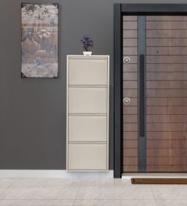 Medikaltec 4’lü Metal Ayakkabılık (Krem) | Fonksiyonel ve Estetik Görünüm