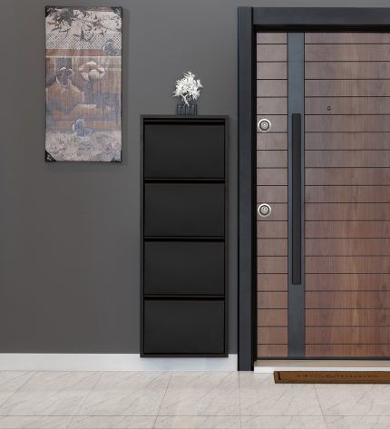 Medikaltec 4’lü Metal Ayakkabılık (Siyah) | Fonksiyonel ve Estetik Görünüm