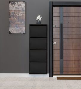 Medikaltec 4’lü Metal Ayakkabılık (Siyah) | Fonksiyonel ve Estetik Görünüm