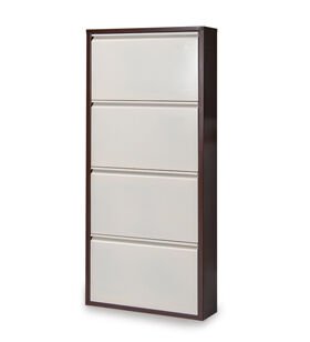 Medikaltec 4’lü Metal Ayakkabılık Geniş Kahve-Krem | Kullanışlı, Sağlam ve Şık