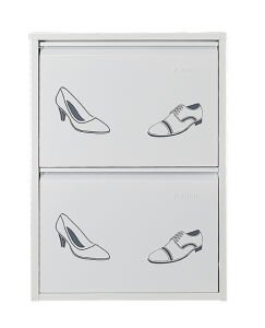 Medikaltec 2’li Metal Ayakkabılık (Beyaz-Ayakkabı) | Şık Görünüm ve Geniş Depolama