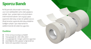 Medikaltec Sport Tape Sporcu Bandı 10 m x 2,5 cm 1 Adet Medikaltec4887 - Görsel 1 (Ön görünüm)
