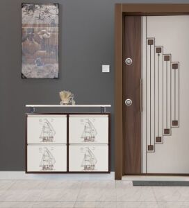 Medikaltec 2+2 Metal Ayakkabılık (Kahve-Krem-Gemi) | Dar Alanlar İçin Akıllı Çözüm