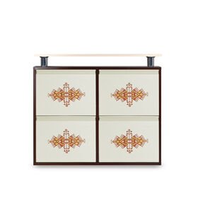 Medikaltec 2+2 Metal Ayakkabılık (Kahve-Krem-Kilim) | Kullanışlı, Sağlam ve Şık