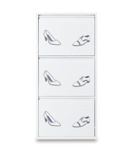 Medikaltec 3’lü Metal Ayakkabılık (Beyaz-Ayakkabı) | Ev ve Ofisler İçin Uygun Seçim