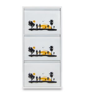 Medikaltec 3’lü Metal Ayakkabılık (Beyaz-Günbatımı) | Göz Alıcı Tasarım ve Pratiklik