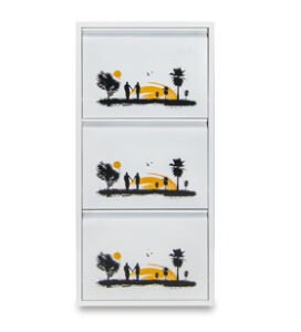 Medikaltec 3’lü Metal Ayakkabılık (Beyaz-Günbatımı) | Göz Alıcı Tasarım ve Pratiklik