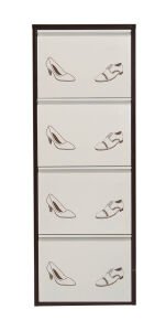 Medikaltec 4’lü Metal Ayakkabılık (Kahve-Krem-Ayakkabı) | Kolay Kurulum, Dayanıklı Yapı