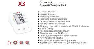 Medikaltec X3 Üst Kol Tipi Otomatik Tansiyon Aleti 5 Yıl Garantili Medikaltec4911 - Görsel 2 (Ön görünüm)